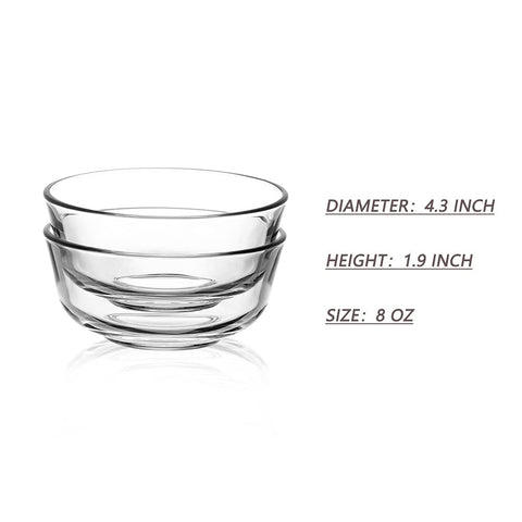Cuenco de vidrio Sweejar de 8 onzas para postres y porciones.