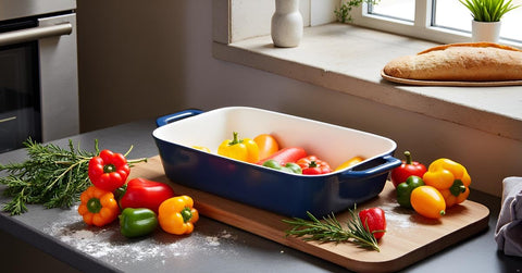 Sweejar fuente rectangular para horno para servir platos calientes