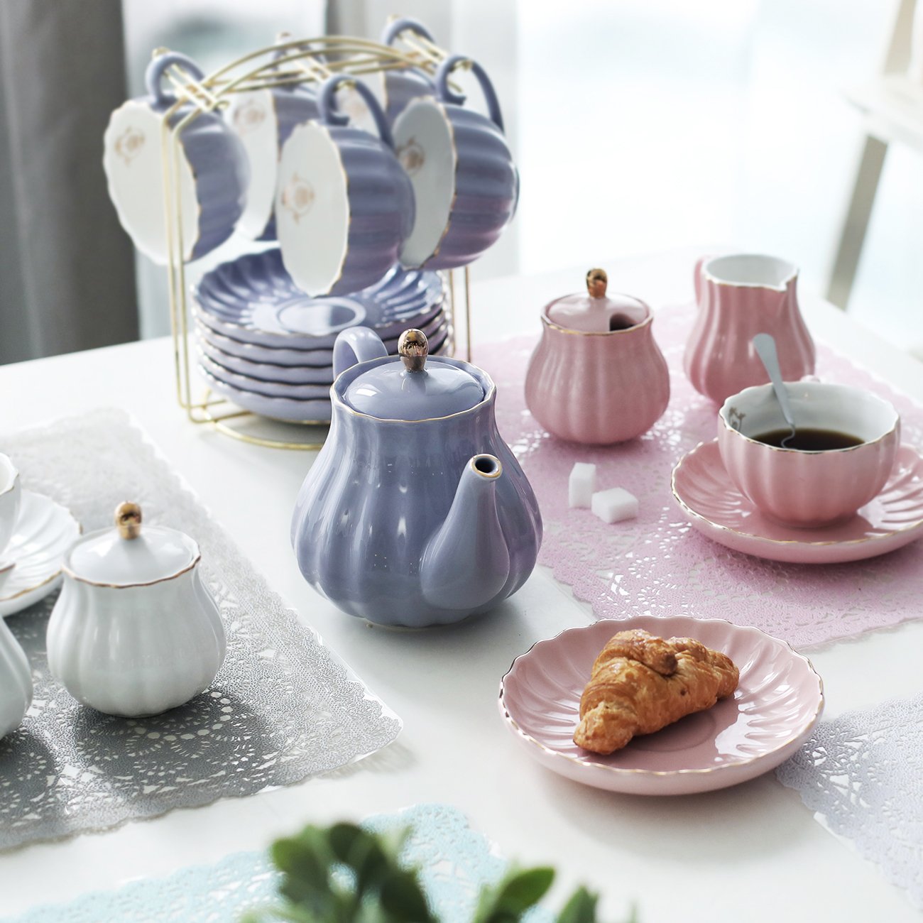 Sweejar set de té regalo sofisticado para ocasiones especiales
