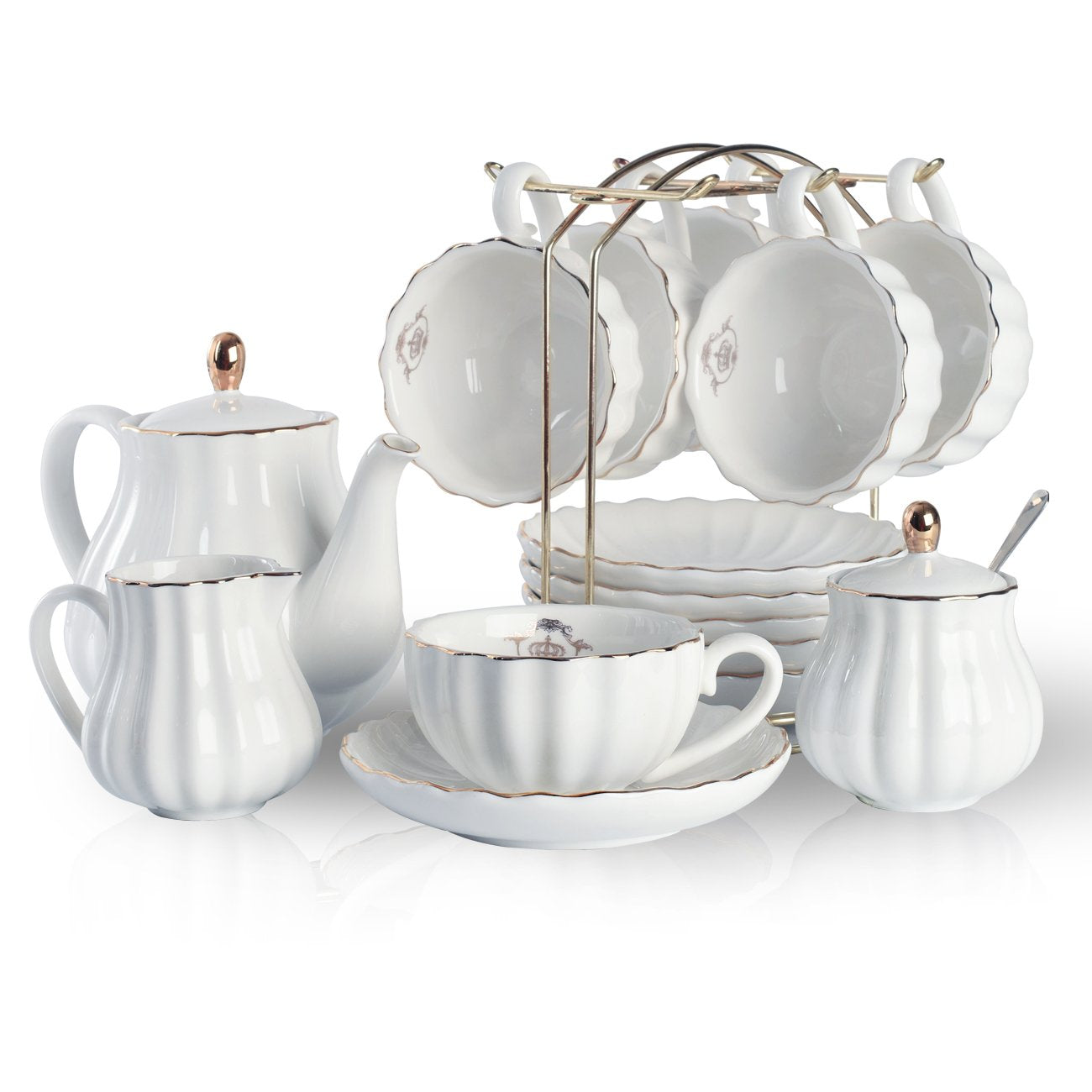 Sweejar tetera del juego de porcelana royal para momentos elegantes de té