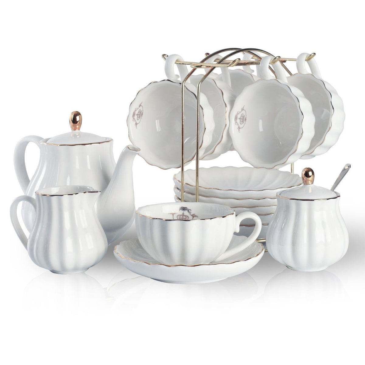 Sweejar tetera del juego de porcelana royal para momentos elegantes de té