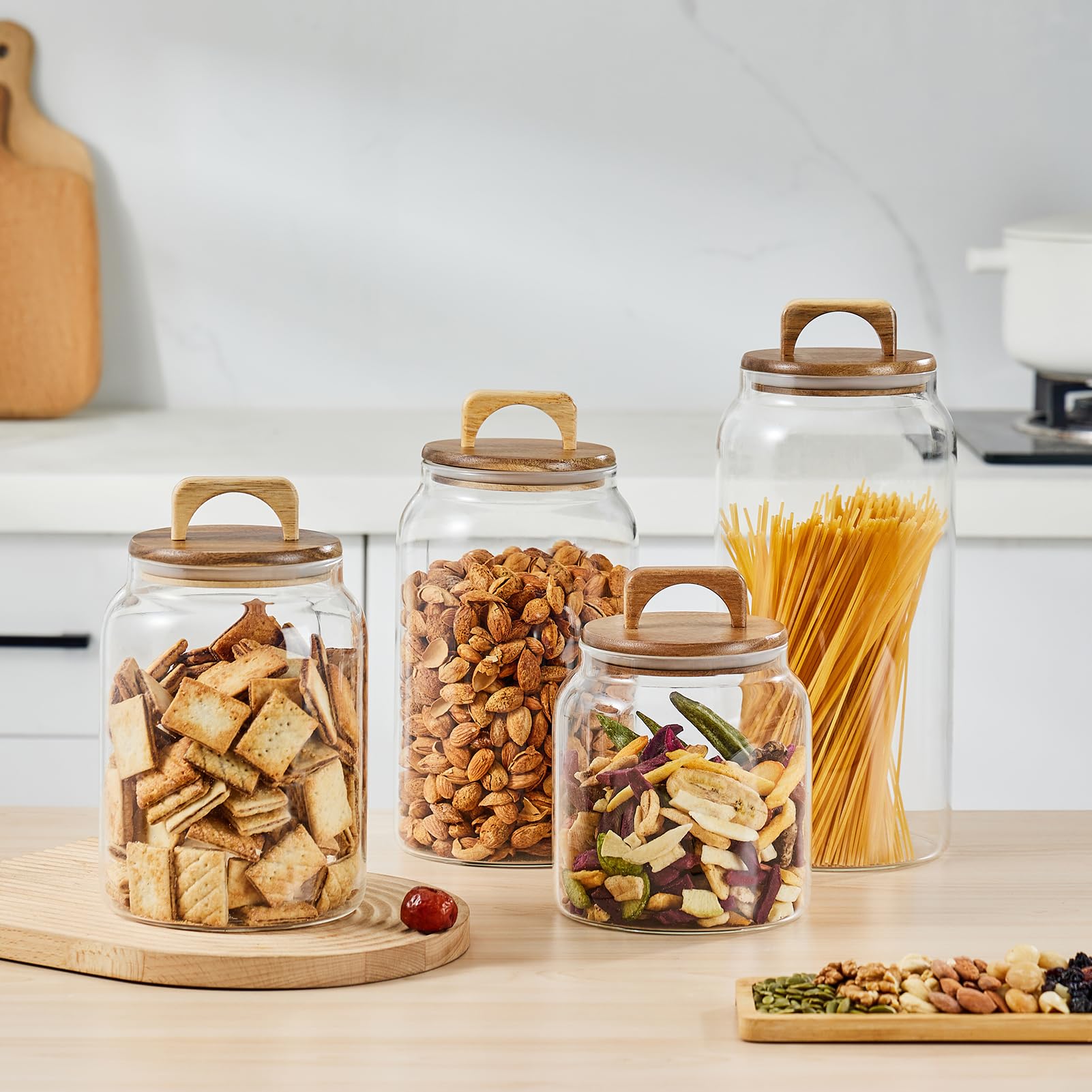 Sweejar tarro de vidrio para azúcar, harina y otros ingredientes comunes.