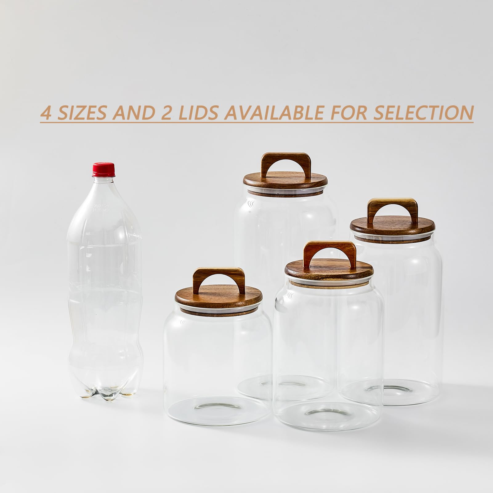 Sweejar tarro de vidrio transparente facilita identificar contenidos a simple vista.