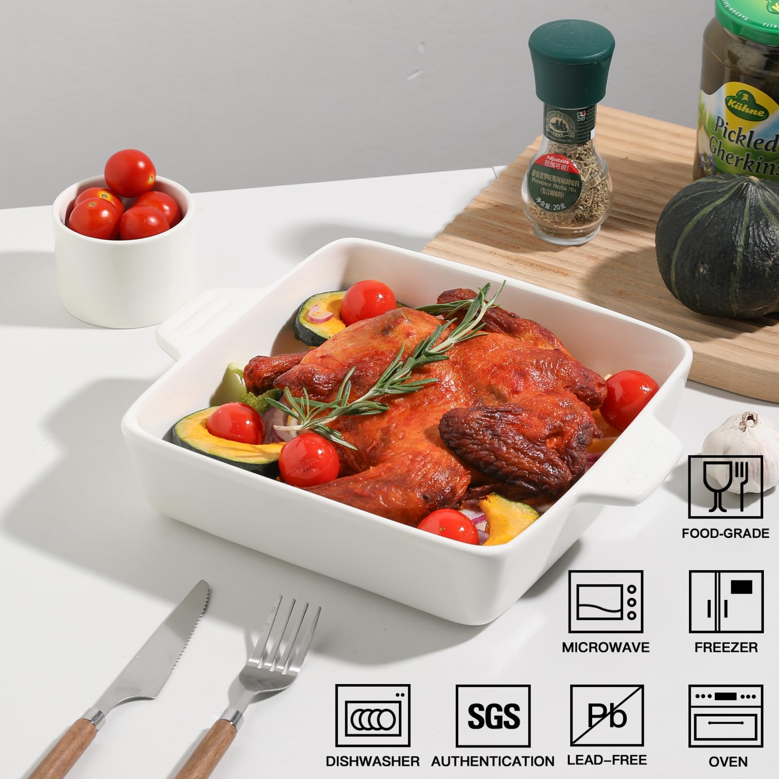 Mango doble rayado Sweejar para transporte seguro del molde del horno a la mesa