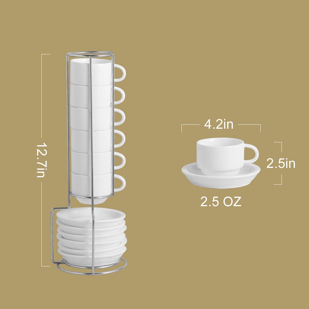 Platillos de porcelana Sweejar que acompañan la taza y protegen la mesa