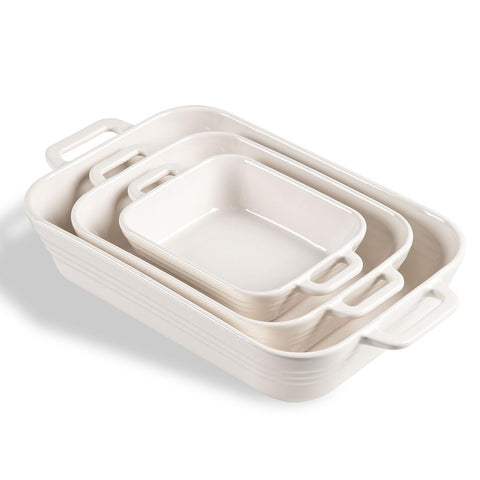 Sweejar Relief, bandeja cerámica 9x13 para hornear y servir con limpieza fácil