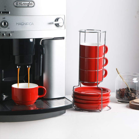 Sweejar soporte metálico para tazas espresso: estructura estable para apilar.