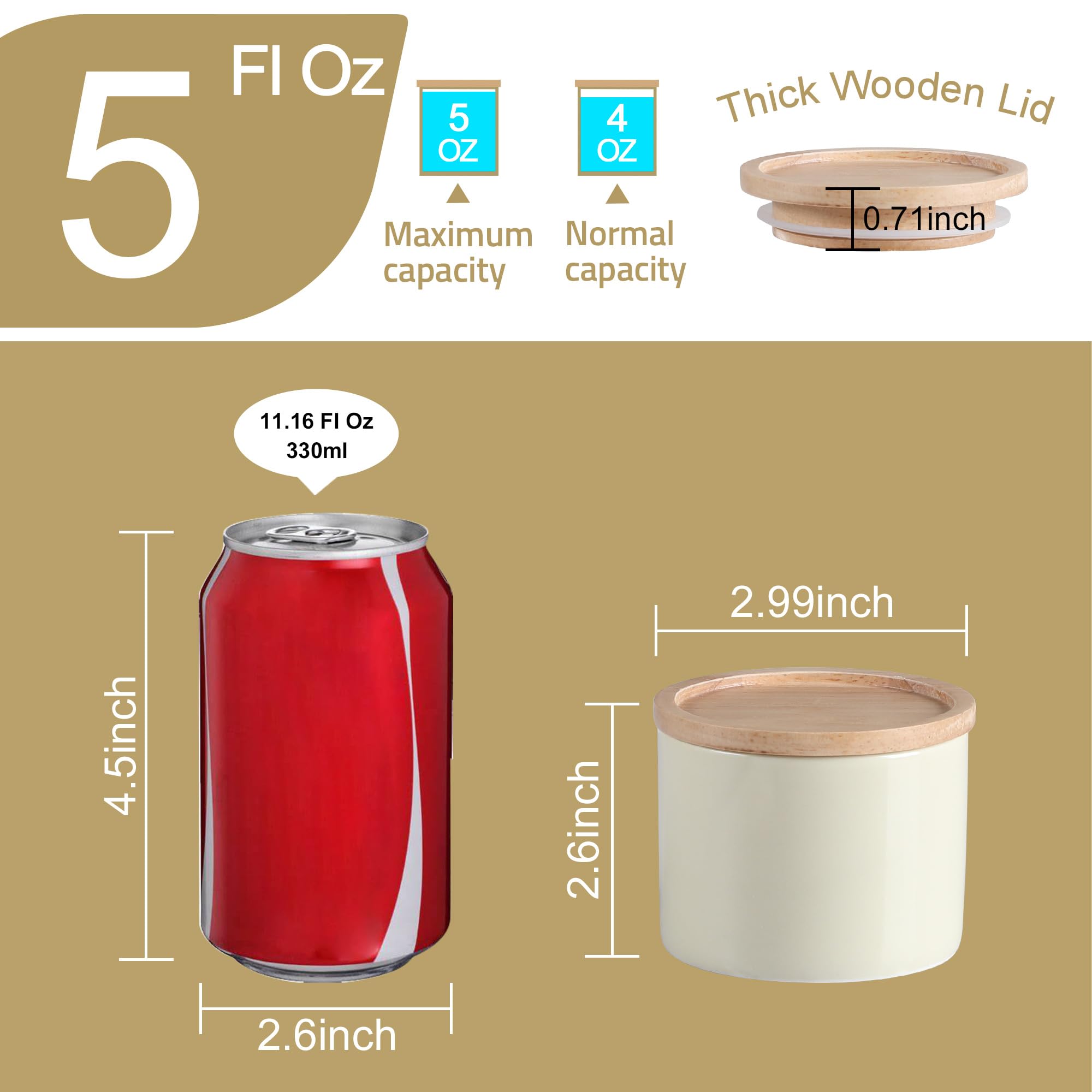 Tapa de madera Sweejar con sellado hermético para alimentos.