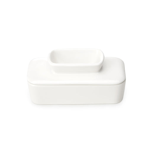 Sweese bandeja para mantequilla con tapa y línea de agua, mantiene la mantequilla fresca para untar.