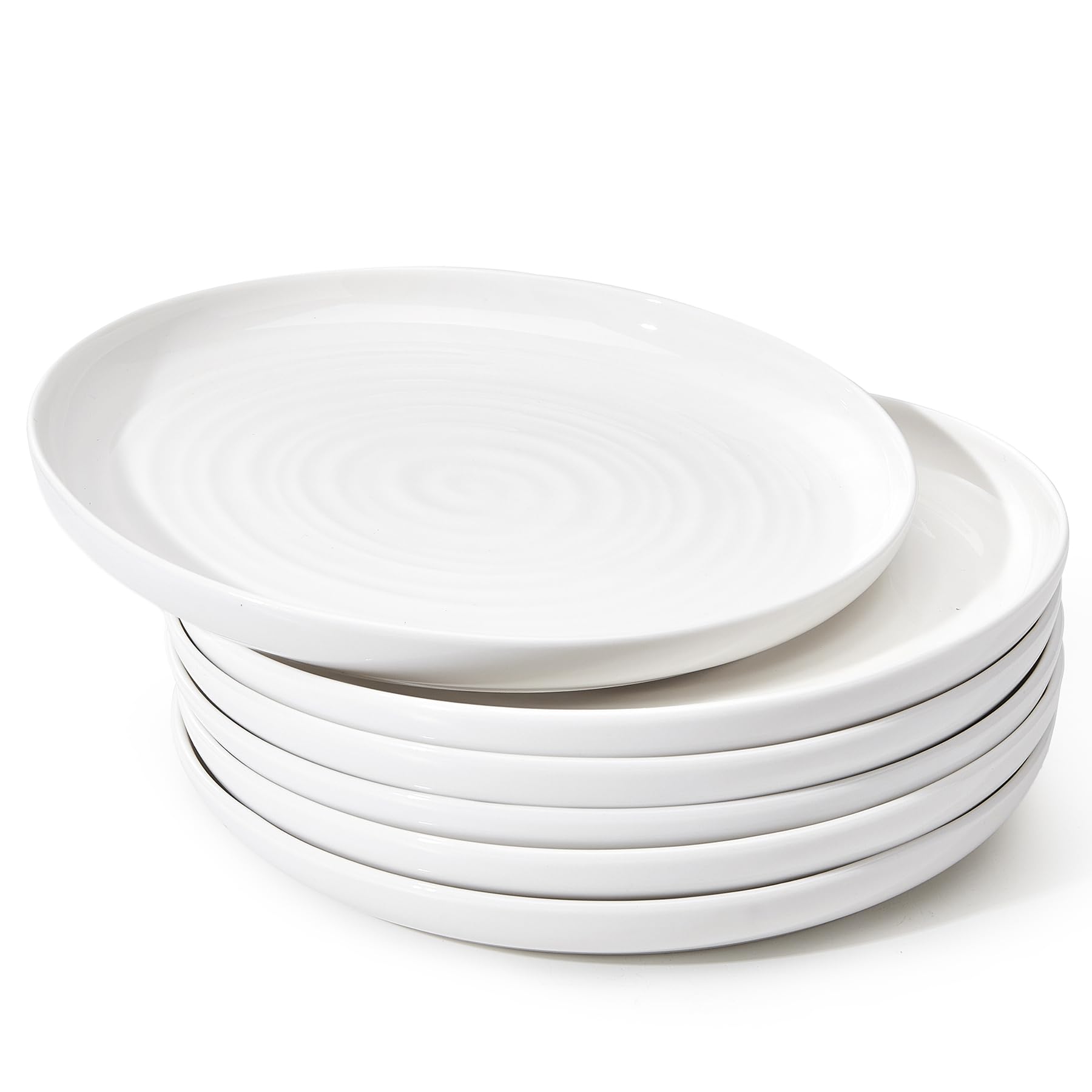 Placa Sweese con diseño espiral artesanal para postres elegantes.