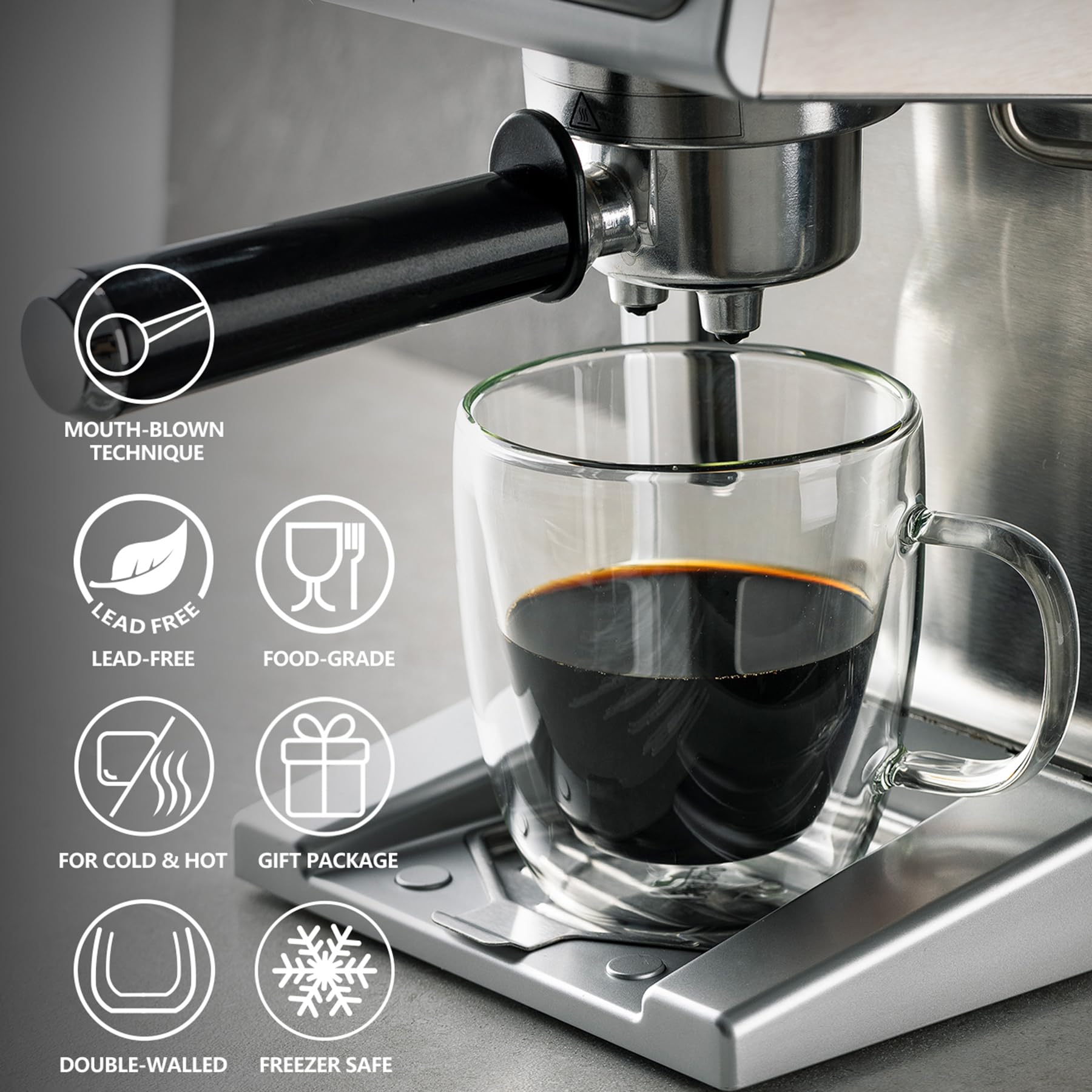 Vaso Sweese con doble pared, orificio en la base para seguridad ante cambios de temperatura