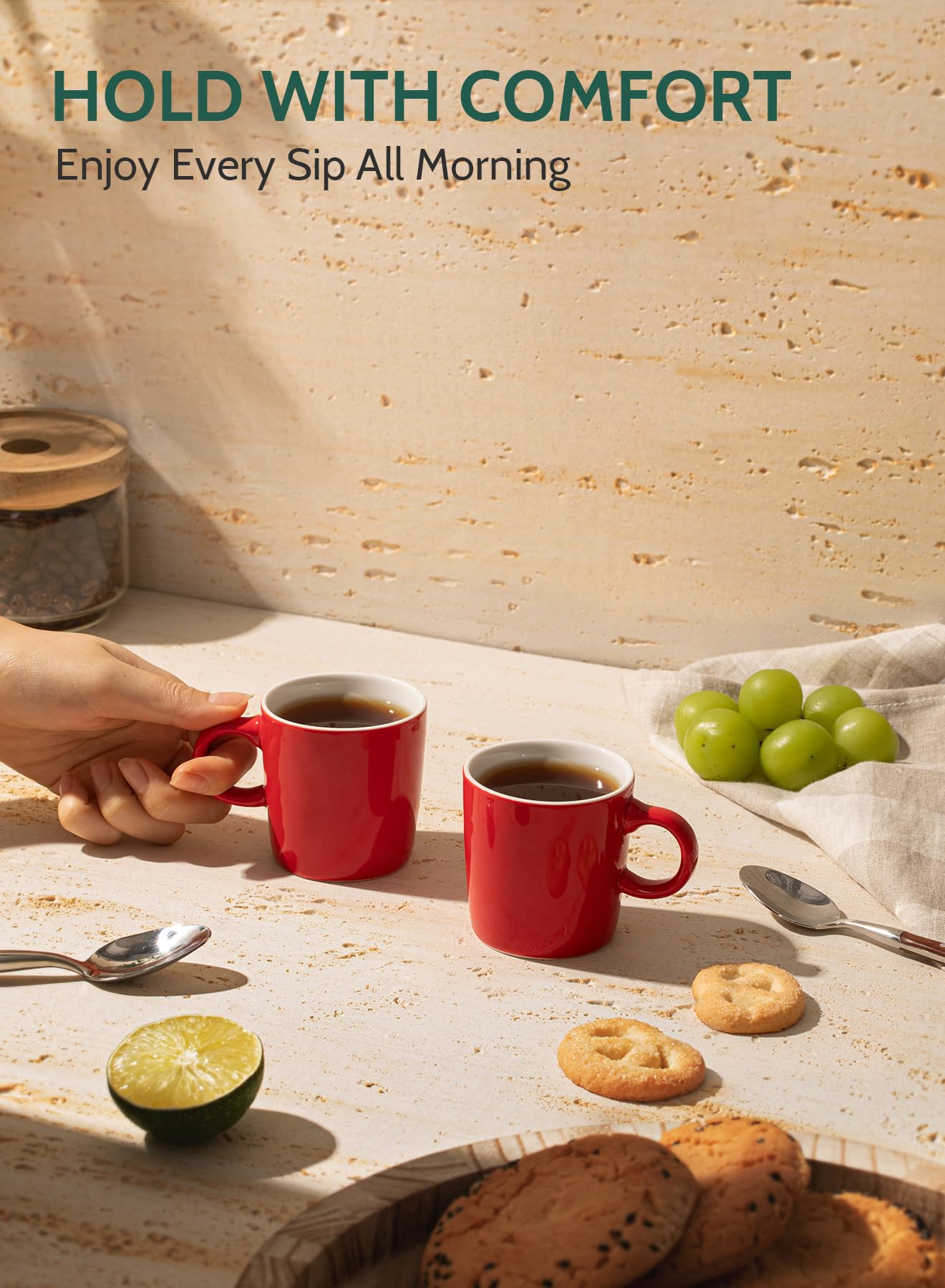 Sweese espresso 3,5 oz porcelana mantiene el calor para cada sorbo.