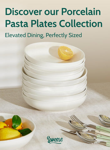 Sweese tazones para pasta y ensaladas, limpieza fácil en lavavajillas.