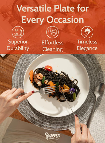 Platos Sweese aptos para microondas para recalentar comidas.