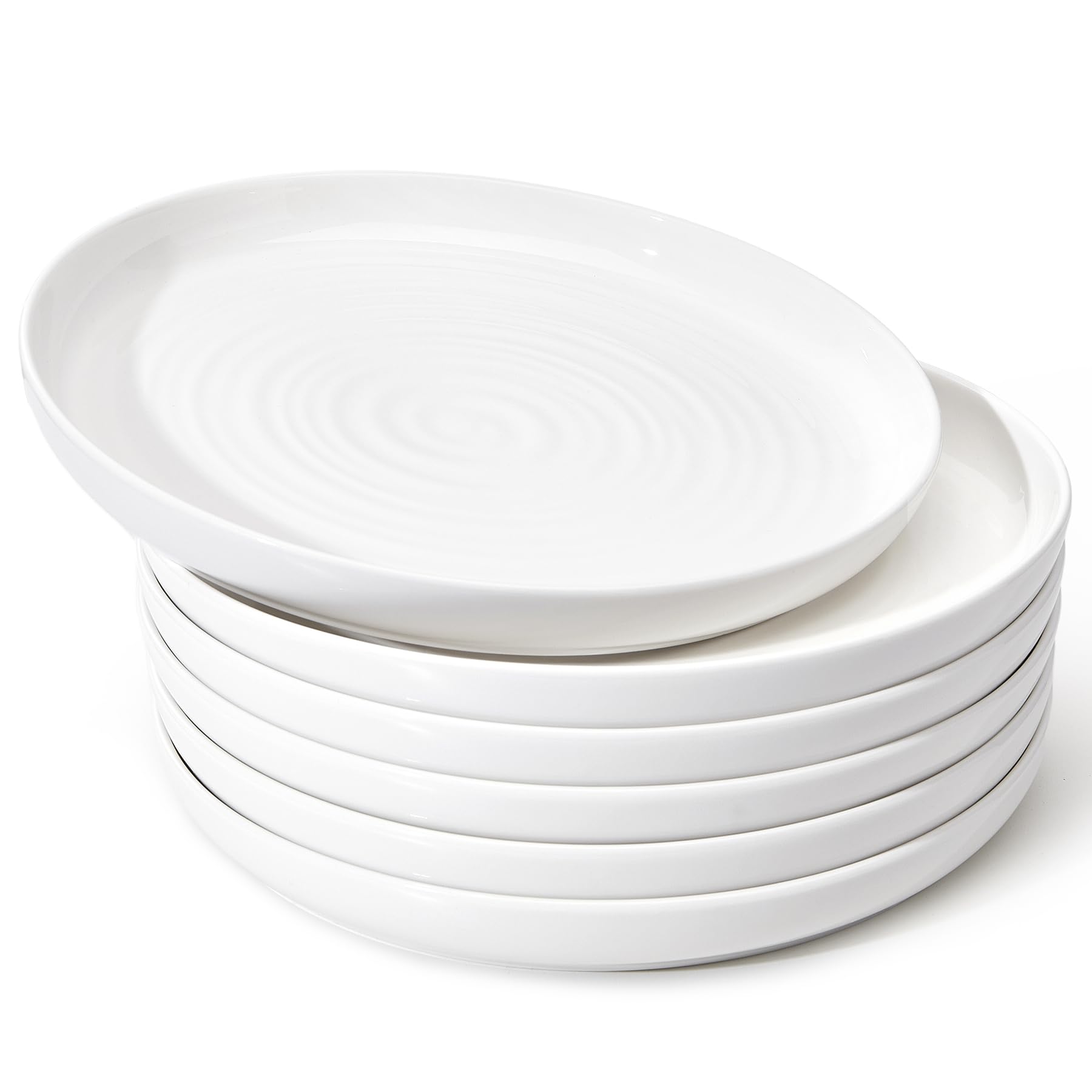 Sweese plato de cena con espiral rizo, diseño artesanal para mesa elegante.