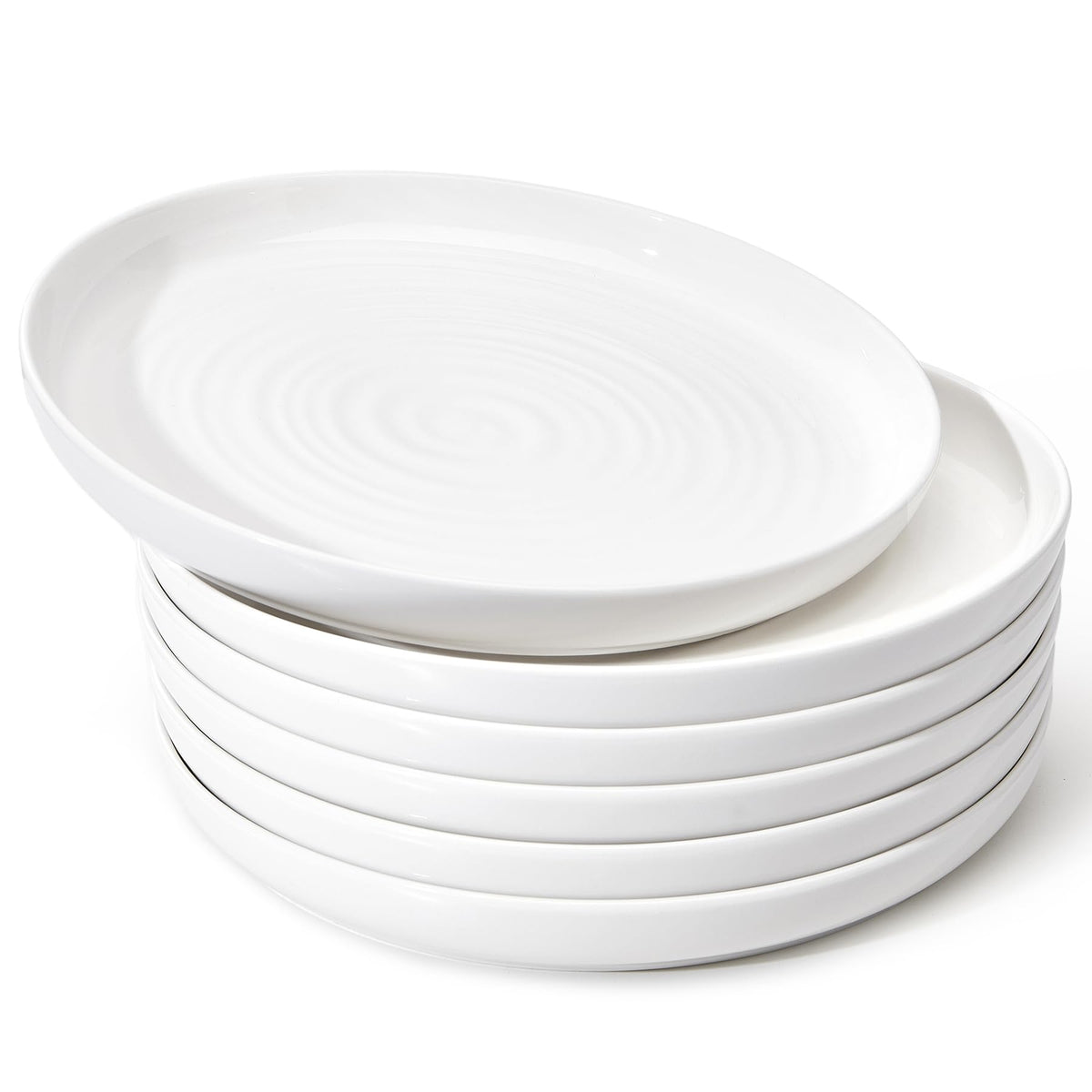 Sweese plato de cena con espiral rizo, diseño artesanal para mesa elegante.