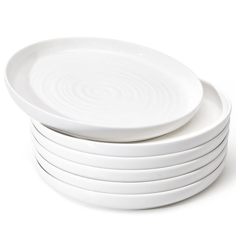 Sweese plato de cena con espiral rizo, diseño artesanal para mesa elegante.