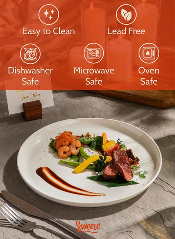 Diseño circular elegante de Sweese que combina con cualquier mesa.