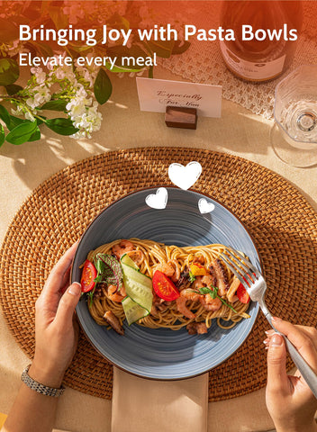 Sweese platos ensalada cerámica 30 oz, aptos para microondas y nevera.