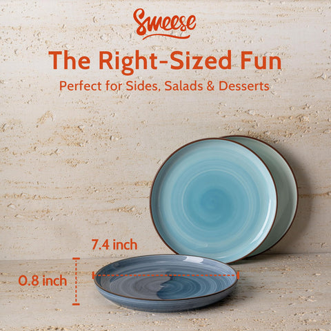 Platos Sweese de diseño gradiente para una mesa contemporánea.