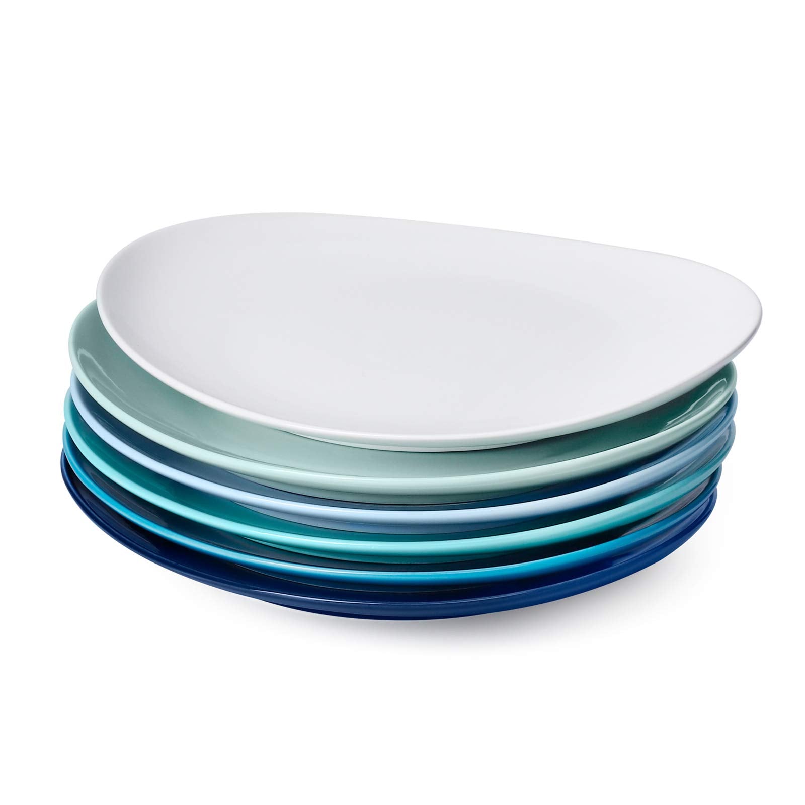 Platos Sweese de porcelana de 11 pulgadas en Sueño Azul para cena diaria.