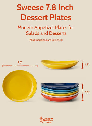 Platos de porcelana Sweese, acabado vitrificado, resistente a astillas para uso diario.