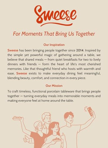 Ideal para cenas diarias, reuniones y momentos familiares con Sweese.