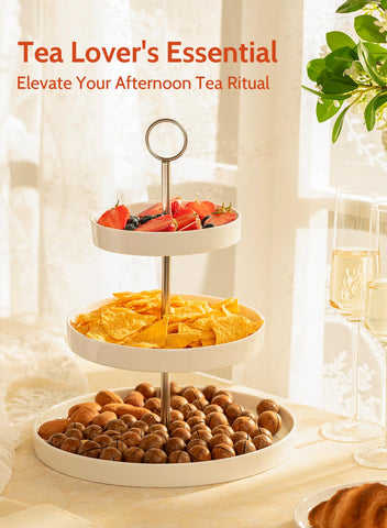 Sweese 3 niveles, plato de 11 pulgadas, mostrador atractivo para pasteles