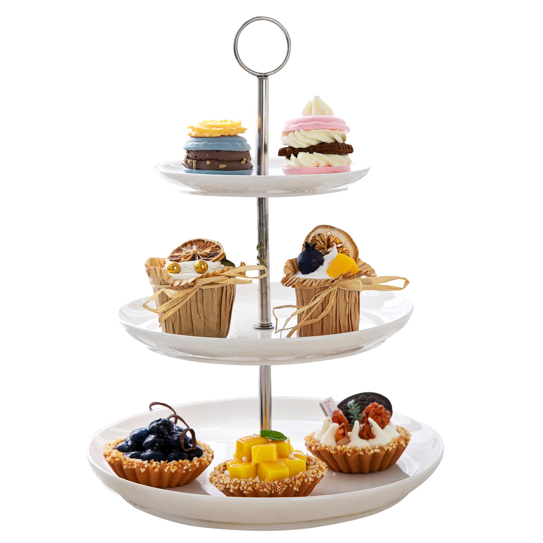 Sweese soporte tres niveles para repostería, presentación elegante en fiestas