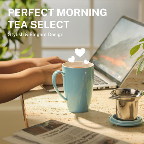 Taza Sweese apta para microondas con recalentado rápido.