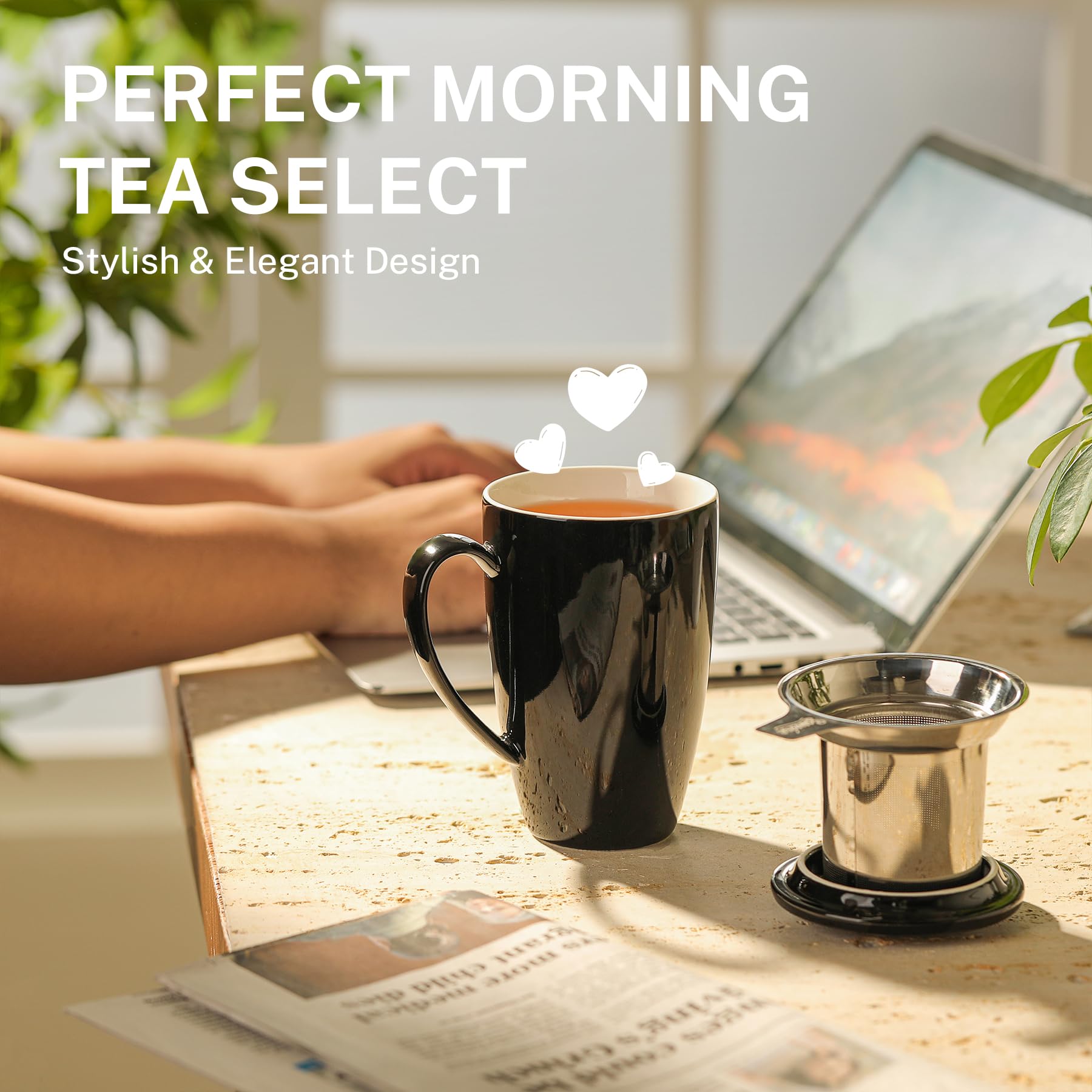 Taza Sweese con acabado porcelana libre de plomo para seguridad al beber.