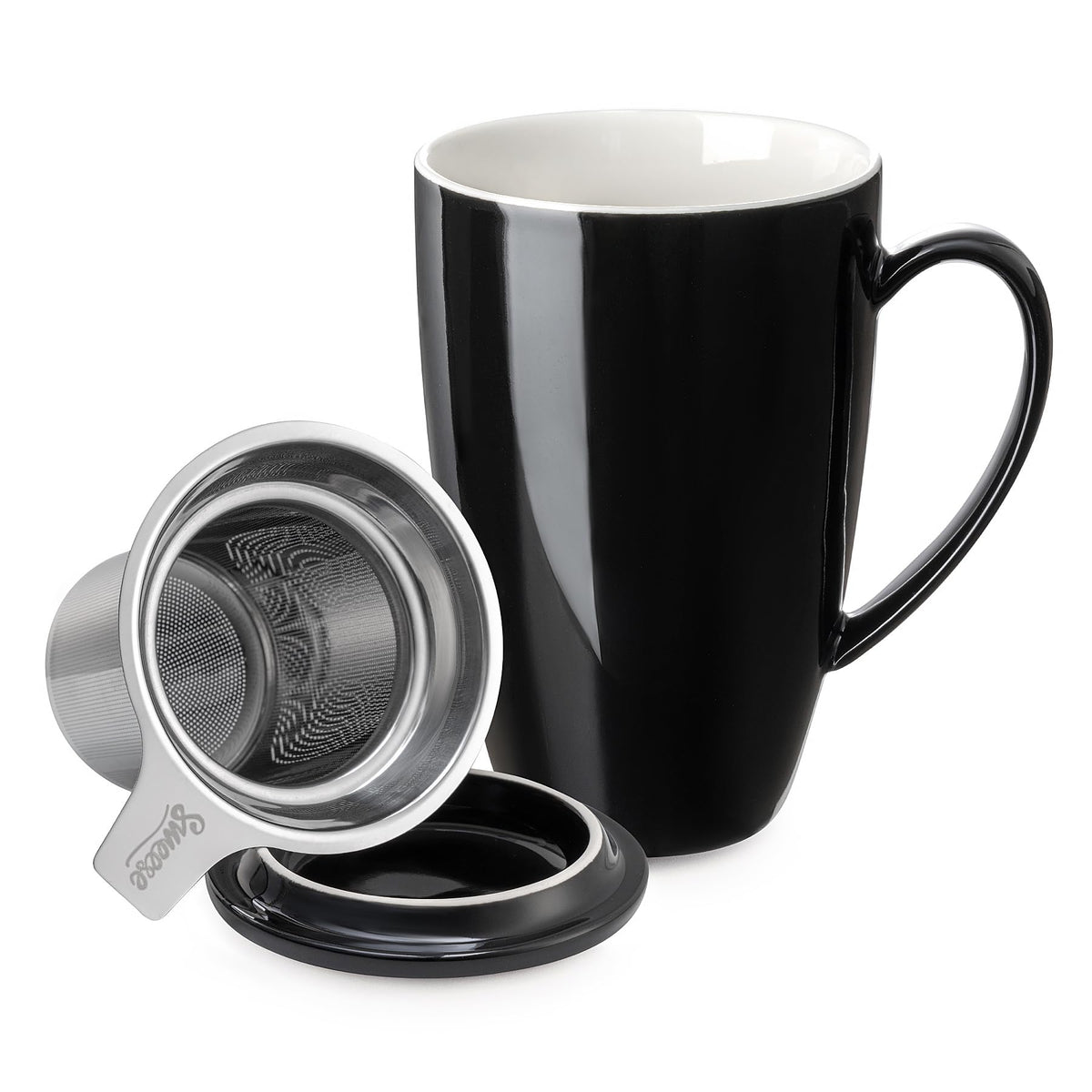 Taza Sweese de 15 oz con infusor y tapa para un té limpio y aromático.