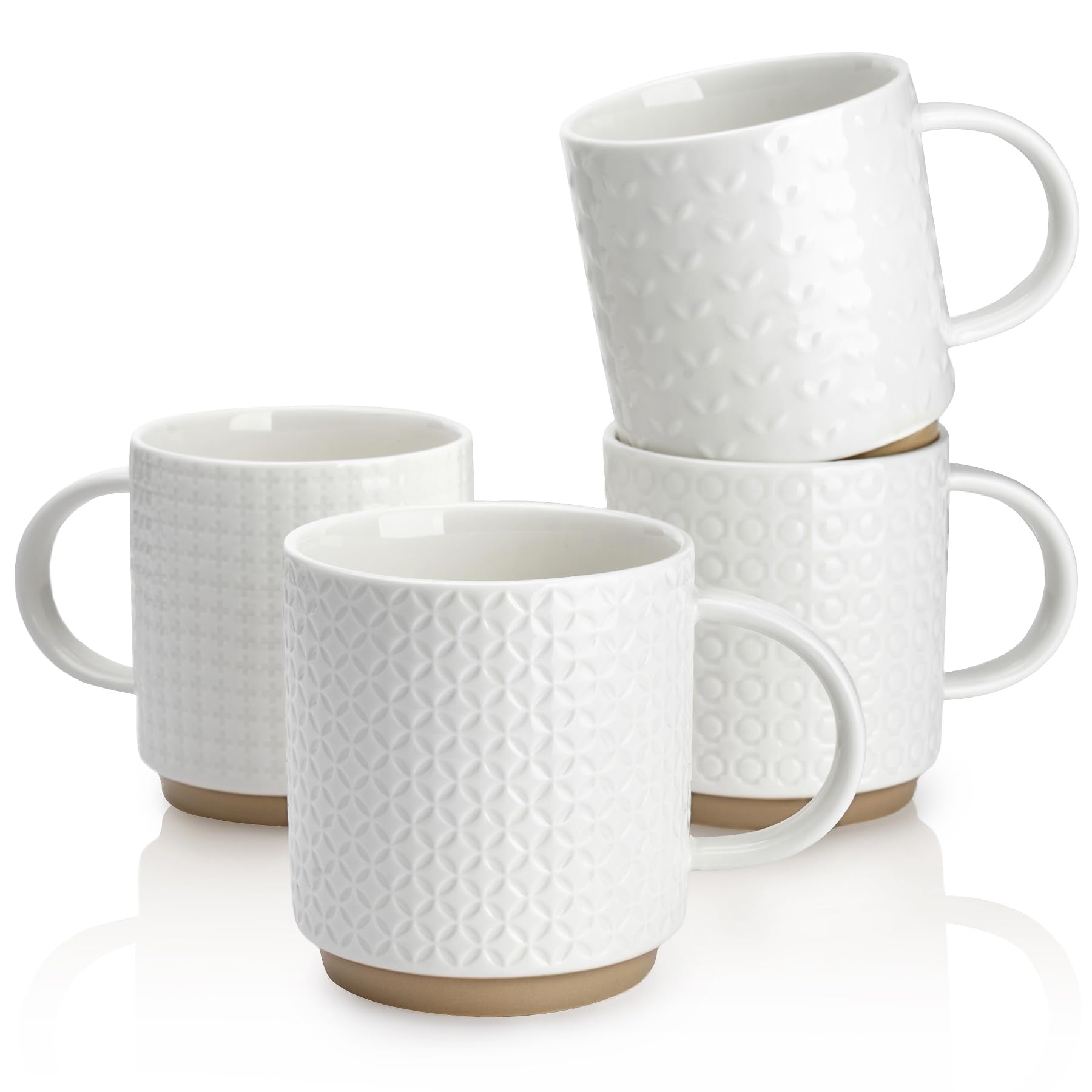 Tazas Sweese con diseño en relieve, agarre cómodo y estilo elegante.