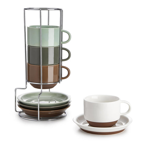 Sweese tazas capuchino 8 oz, vista frontal, ideal para café diario