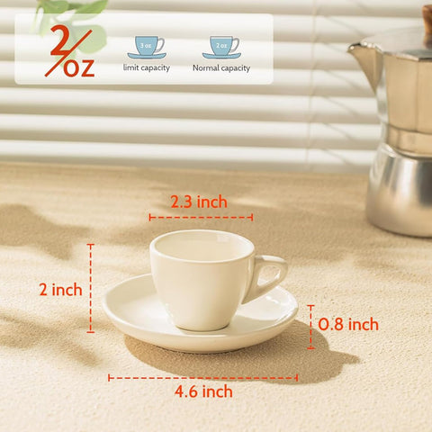 Conjunto de 6 tazas Sweese expreso en la mesa, listo para visitas.