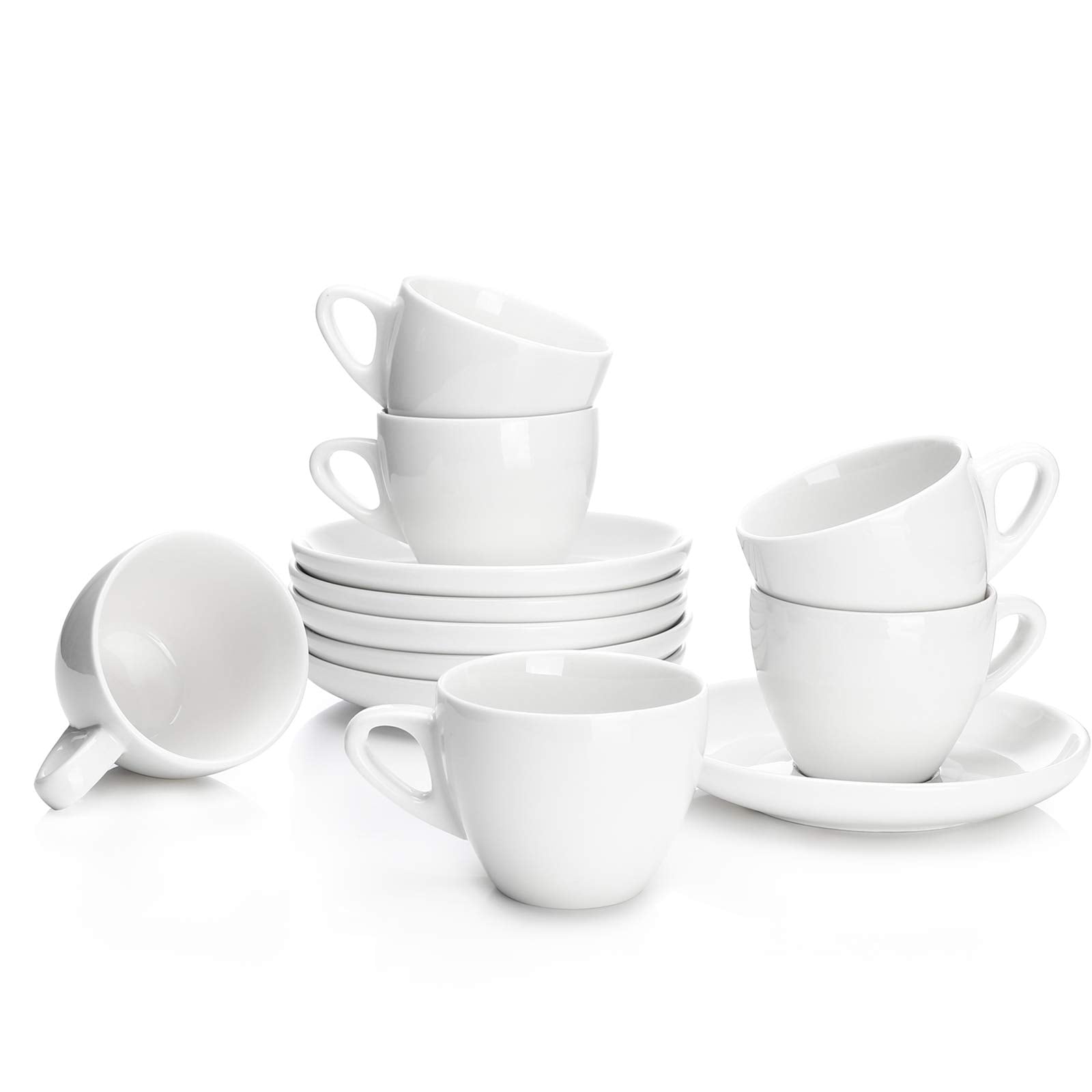 Tazas Sweese expreso en porcelana blanca para uso diario y té