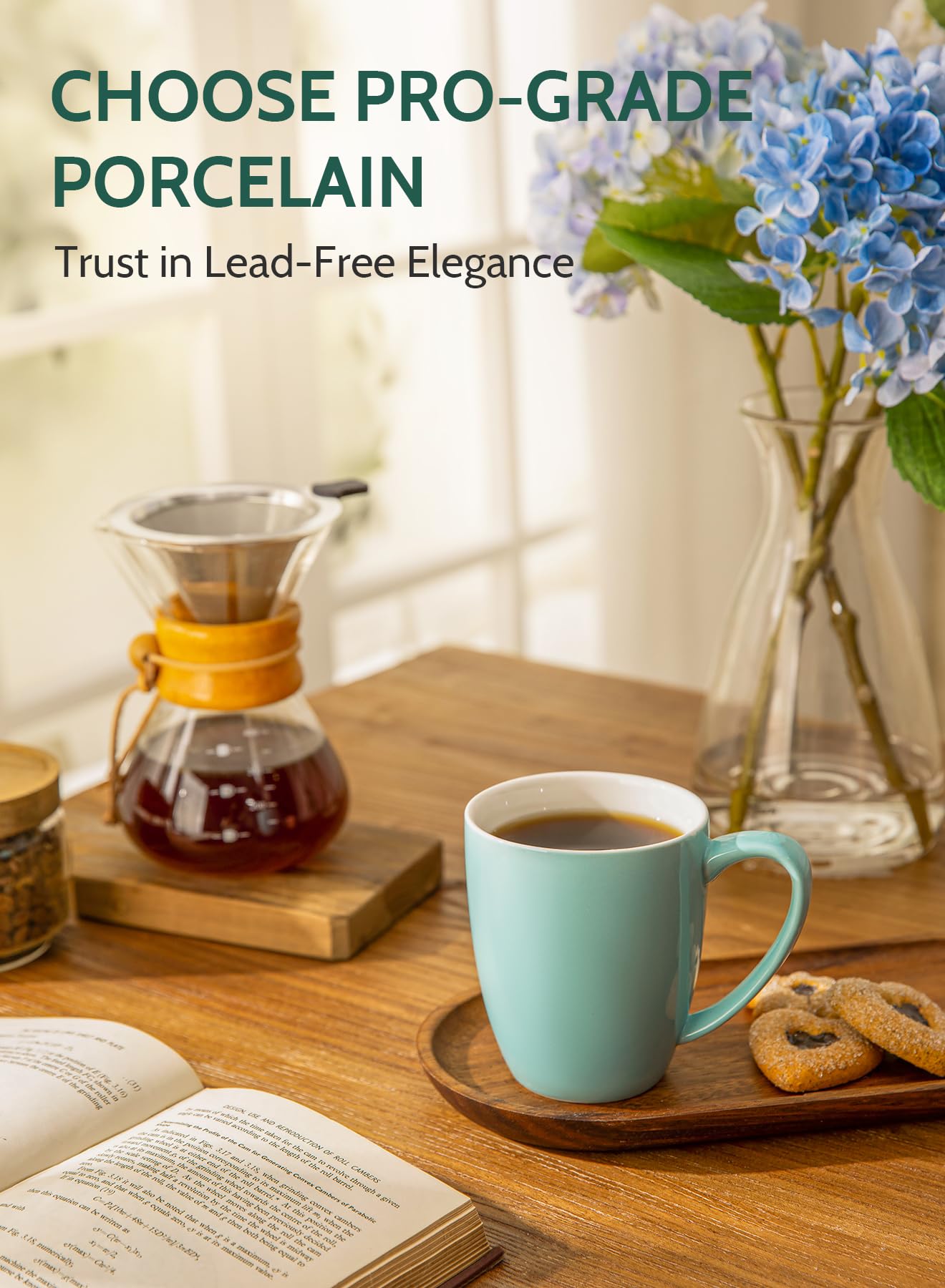 Sweese tazas porcelana para uso diario, diseño práctico y elegante.