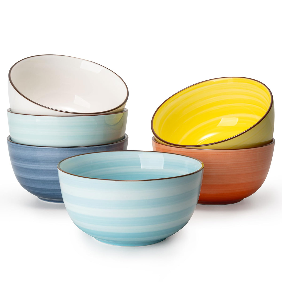 Tazones Sweese con degradado multicolor, ideales para cereal y desayunos coloridos