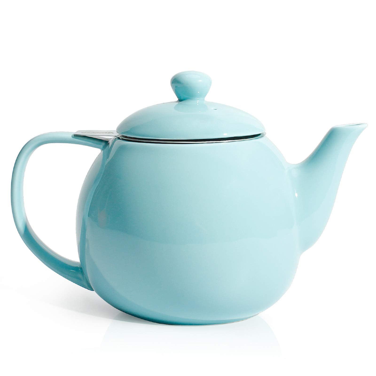 Tetera Sweese color turquesa, lista para servir té con acabado brillante