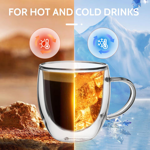Juego de 4 vasos Sweese para café expreso de 5 onzas doble pared