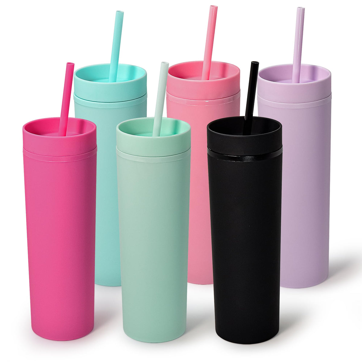 sweet grain vaso esbelto de 16 onzas en mate pastel, ideal para bebidas frías o calientes
