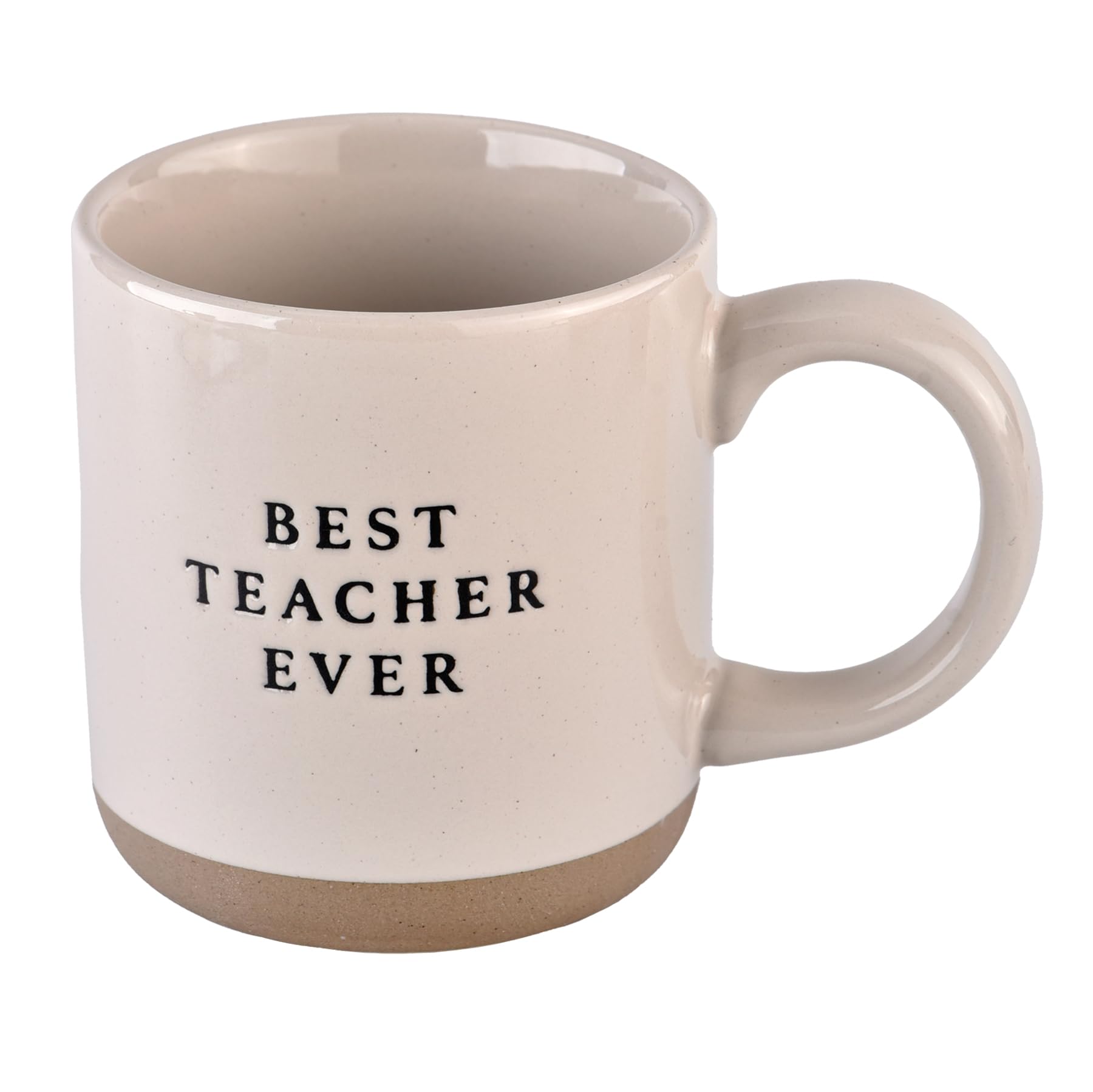 Sweet Water Decor Mejor Profesor: taza de piedra crema 14oz para café