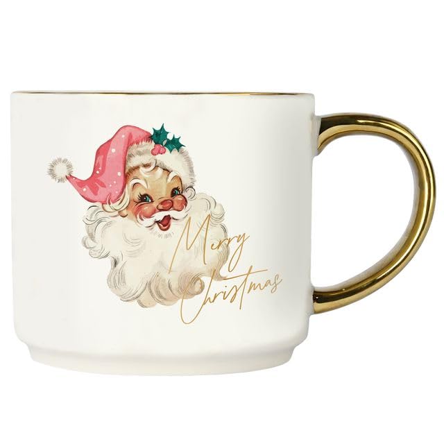Taza Santa Sweet Water Decor 14oz vista frontal, ideal para café o cacao