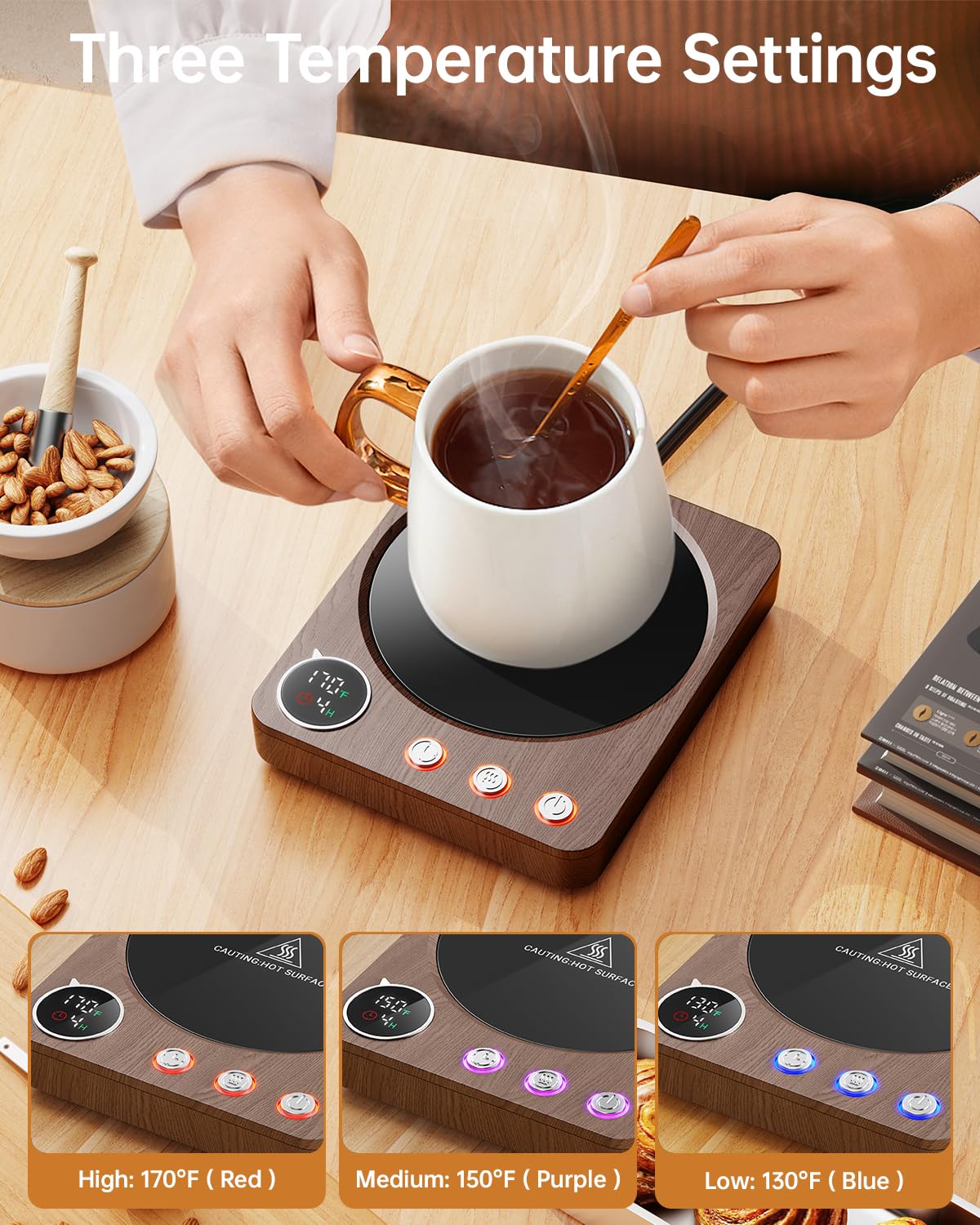 Sweetfull calentador de tazas con apagado automático para mayor seguridad