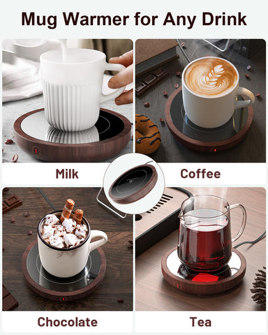 SWEETFULL calentador-taza compatibilidad-tazas ceramica y vidrio funciona con tazas planas.
