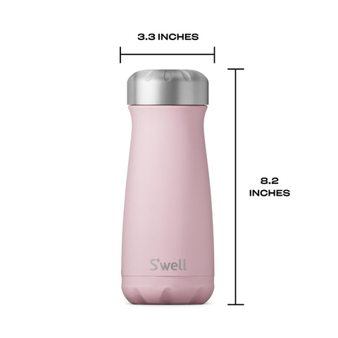 S'well Viajera Rosa Topacio acero inoxidable 18/8 para uso sostenible