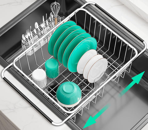 SwetLao secadero de platos extendible para encimera ordenada.
