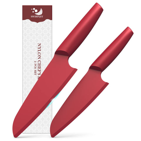 SWIBINJIT cuchillo nylon 11 pulgadas para cortar en sartenes antiadherentes.