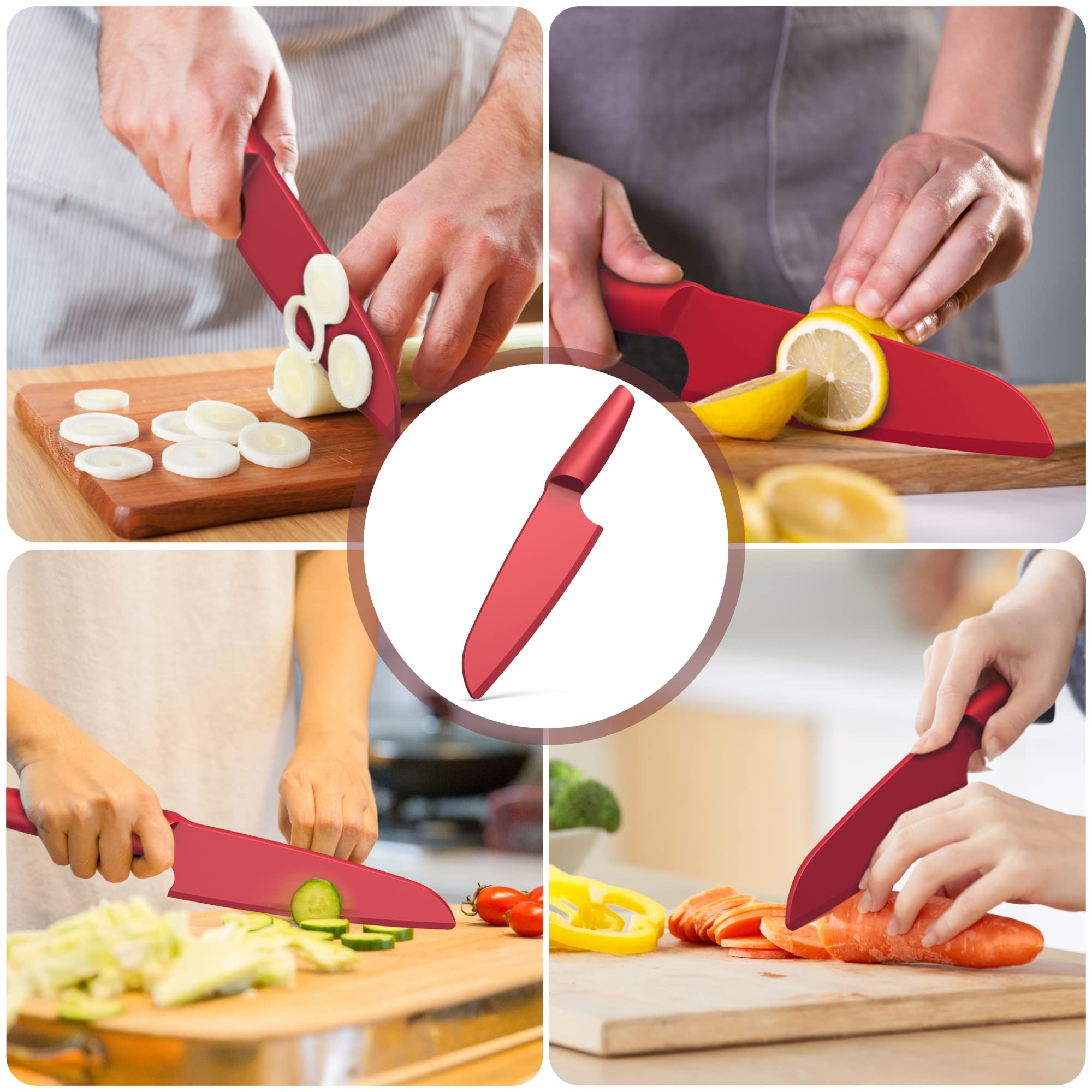 SWIBINJIT cuchillo nylon para cortar verduras y panes con suavidad.