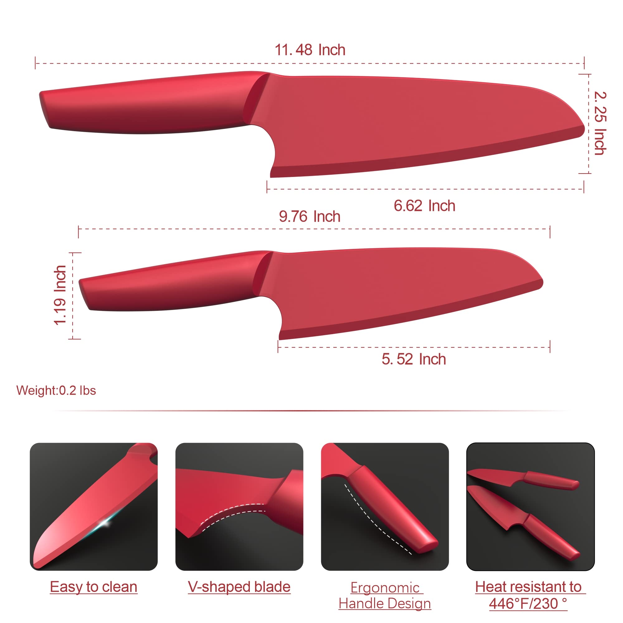 SWIBINJIT juego de cuchillos nylon como regalo práctico para cocinas nuevas.